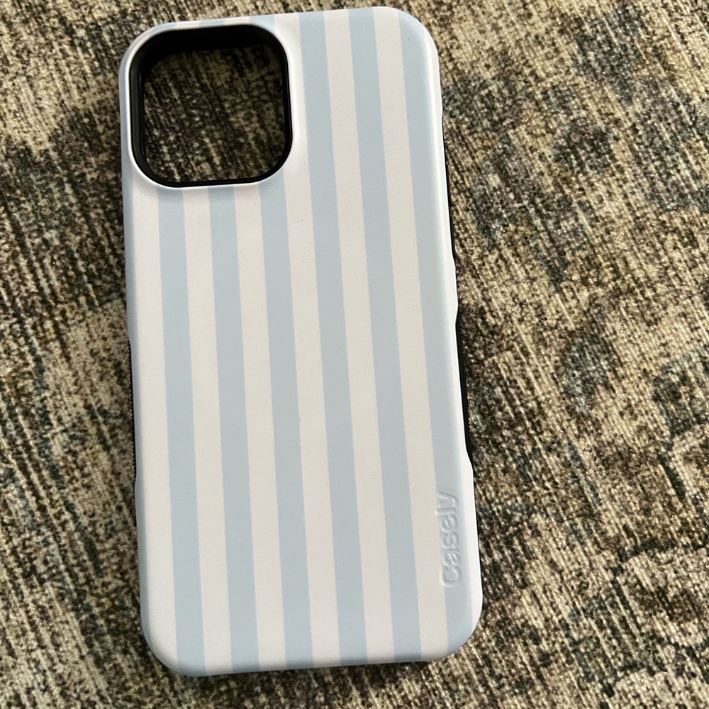 iPhone 13 Pro Max Casely blue striped phone case